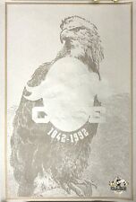Vintage JI CASE 1842-1992 150 YEARS EMBOSSED EMPLOYEE POSTER TRACTORS EAGLE picture