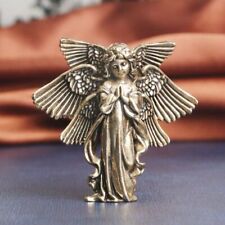Solid Brass Angel Figurine Small Statue House Office Desktop Decoration Toys picture