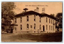 1913 Exterior East Side School Building Whitewater Wisconsin WI Vintage Postcard picture