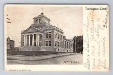 Torrington CT-Connecticut, City Hall, Antique Vintage Souvenir Postcard picture