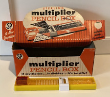 Vtg & New Sterling Multiplier Pencil Box with Orig & Rare Shelf Display Box 1955 picture
