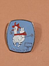 1980s Vintage Chicken Skier ski pin  picture