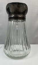 Vintage MCM Godinger Glass Pitcher Screw on Silver Plated Spout Ice Catch Handle picture