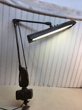 Vtg Floating Industrial Lamp Vintage Light swing arm Drafting lamp Clamp On Desk picture