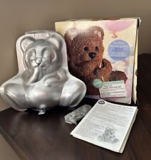 Vintage Wilton 3D Bear LG Cake pan Panda Cuddly Teddy Bear 3 PIECE picture