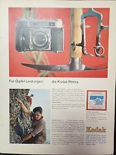 Kodak Retina Camera Print Ad 1957 Du Magazine Swiss Mountain Climbing German picture
