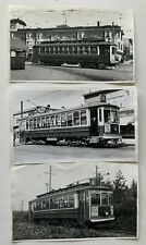 Lot (3) c1940s 6x10 B&W Photos British Columbia BC Electric Ry streetcar trolley picture
