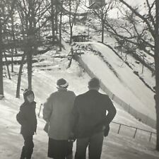 VINTAGE PHOTO Ski Run Fox River Grove, Illinois 1958 Original Snapshot picture