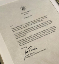 SIGNED Joe Biden Personalized Presidential White House Letter -OFFICIAL STYLE picture