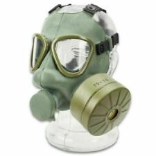 Serbian Military M1 Gas Mask Full Face Adult NBC With 60mm Filter Green NATO M59 picture