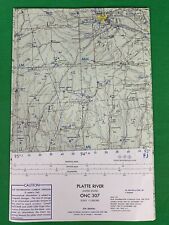 Vintage Platte River ONC 307 Aeronautical Aviation Chart Map, 7th Ed 1963 picture