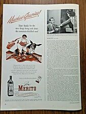 1947 Ron Merito Puerto Rican Mountain Rum Ad    Muchas Gracias picture