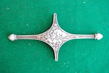 vtg Indo Persian Mughal turkish iron engraved shamshir kilij  saber crossguard picture