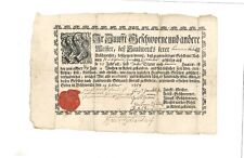 REDUCED Fraktur guild / apprentice certificate Strassburg, Alsace 1754. picture