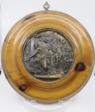 Bronze Relief Plaque of Shakespeare Macbeth scene Signed Picault Wall Hanging picture