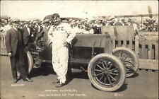 Aviator BARNEY OLDFIELD LINCOLN BEACHEY Auto Racing Race Car Real Photo Postcard picture