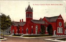 1913, St. Philip's Catholic Church, BATTLE CREEK, Michigan Postcard picture