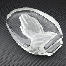 Praying Hands Glass Paperweight picture