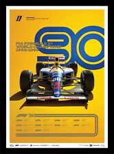 FIA Formula 1 1990s Champions Williams FW14B Nigel Mansell Art Print Poster LtEd picture