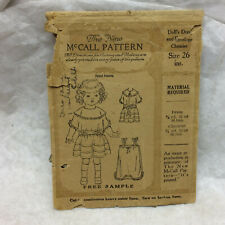 Vintage 1920-30's The New McCall Pattern 26 inch Doll Pattern picture