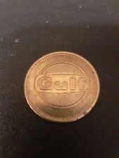 VINTAGE GULF TOKEN / COIN - FREE CAR WASH / NO CASH VALUE ADVERTISING PROMO picture