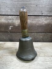 Vintage Large 7” Brass Hand/School Bell picture