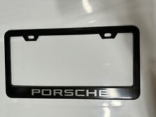 Vintage Porsche Car License Plate Metal Holder Black made in Taiwan picture