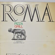 1980s Café Di Roma Pizza Grill Menu 35 Av. des Champs-Élysées Paris picture