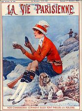 1927 La Vie Parisienne French Cocker Spaniel France Travel Advertisement Poster picture