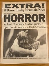 VINTAGE NEWSPAPER HEADLINE ~GUNMEN KILLS SCHOOL STUDENTS SHOOTING COLUMBINE 1999 picture