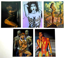 1997 New American Pin-Up Complete Promo Trading Card Set 1-5 from Comic Images picture
