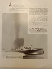 1930 Gar Wood Inc. Motorboat Fortune Magazine Print Advertising Tearsheet Cruise picture