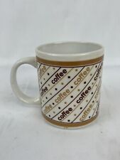 Finest Ceramics “Coffee” Coffee Mug Brown Tan Retro picture