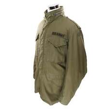 VINTAGE US ARMY M65 PATCHED FIELD JACKET 1970S VIETNAM WAR SIZE LARGE LONG picture