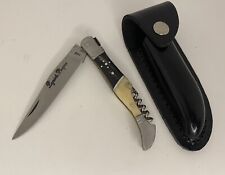 Vintage Laguiole Pocket Knife Blade Steel Antler Handle Men's Corkscrew Rare Old picture