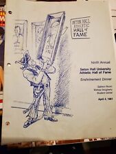 Seton Hall University Vintage Mixed Hall Of Fame Programs Rare And Mixed Vintage picture