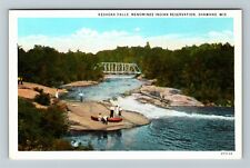 Shawano WI-Wisconsin, Keshena Falls, Menominee Reservation, Vintage Postcard picture