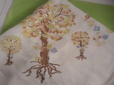 Vintage Hardy Craft Square Linen Tablecloth 50 Inches Mid Century picture