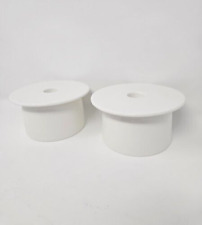 Pair Marimekko Oiva Loimu White Minimalist Ceramic Candlestick Holders RARE picture