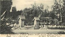 1907 Postcard Entrance to EJ Lucky Baldwin's Private Grounds, Baldwin's Ranch CA picture