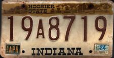 Vintage 1984 INDIANA License Plate - Crafting Birthday MANCAVE slf picture