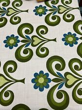 Vintage Scandinavian Pattern Fabric Curtain Panels Original Design Exc. Cond.  picture