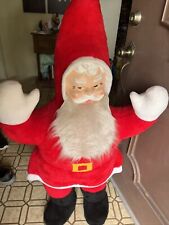 GIANT  Vintage 1950's Santa Claus Stuffed Rubber Face Doll 4 ft. tall japan picture