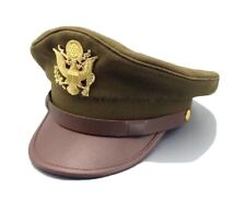163WWII US Army Air Force Jumbo Eagle Badge Officer Visor Cap military hat... picture