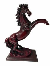 Vintage Wild Horse Sculpture Carved Red Resin Figure Asian Sculpture picture