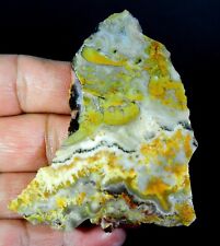 164 CT 8X58X61 mm NATURAL MEXICO CRAZY LACE AGATE ROUGH SLAB GEMSTONE RGB-35 picture
