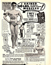 1959 Print Ad Jowett Institute of Physical Training Chicken Chested Sissy Muscle picture