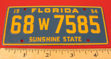 1954 FLORIDA LICENSE PLATE MINIATURE FLA BICYCLE BIKE PLATE FL RARE NICE  picture