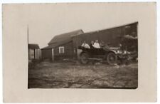 RPPC VINTAGE POSTCARD FOLKS IN EARLY AUTO BY FARM BLACK RIVER FALLS WI 102617 OS picture