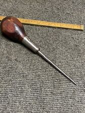Rare Vintage Goodell Pratt Scratch Awl With Wooden Pentagon Shaped Handle No. 40 picture
